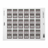 Étiquette Zebra Birthday Hershey Nuggets Candy Wrapper Étiqu (Feuille entière)