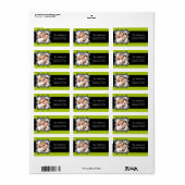 Étiquette Zebra Frame Purple PHOTO Retourner l'adresse étiqu (Feuille entière)