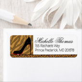 Étiquette Zebra Leopard Stiletto (En situation)
