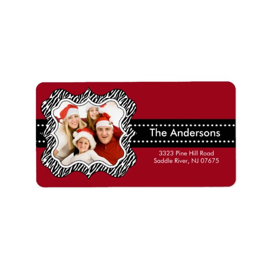 Étiquette Zebra PHOTO Frame Adresse de retour Label (Devant)