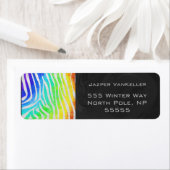 Étiquette Zebra Rainbow et White Print (En situation)