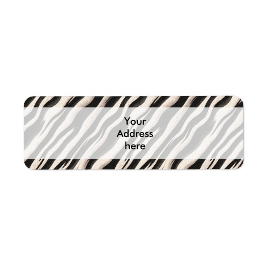 Étiquette Zebra raye une texture transparente + vos idées (Devant)