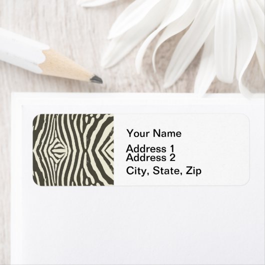 Étiquette Zebra Stripe Motif (En situation)