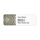 Étiquette Zebra Stripe Motif (Devant)