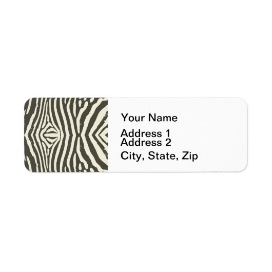 Étiquette Zebra Stripe Motif (Devant)
