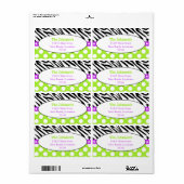 Étiquette Zebra Stripes (Feuille entière)