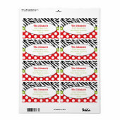 Étiquette Zebra Stripes (Feuille entière)