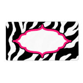 Étiquette zèbre classique personnalisé (Devant)