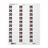 Étiquette Zen Kanji avec câbles Enco (Feuille entière)