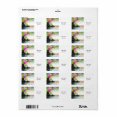 Étiquette zen, paix, orchidée rose, belle, spa, guérison, yo (Feuille entière)