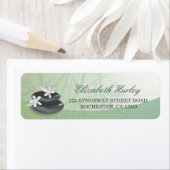 Étiquette ZEN Stone Bamboo YOGA SPA Massage Thérapie Salon (En situation)