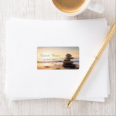 Étiquette Zen Stones, Sunrise Beach (En situation)