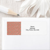 Étiquette Zig-Zag rouge et vert (En situation)