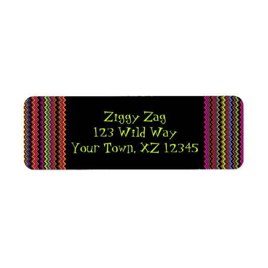 Étiquette Zig-Zags sauvages (Devant)