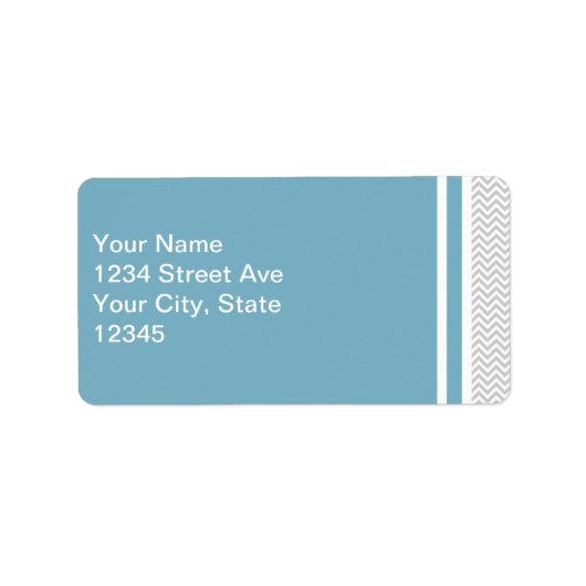 Étiquette ZigZag gris simple (Devant)