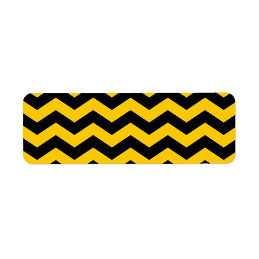 Étiquette Zigzag or et noir (Devant)