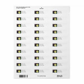 Étiquette Zinnia blanche (Feuille entière)