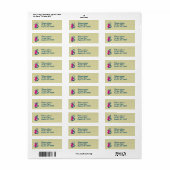 Étiquette Zinnia Flowers Monogramme Adresse B initiale (Feuille entière)