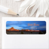 Étiquette Zion National Park Landcape Return Adresse Label (En situation)