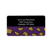 Étiquette Zones de léopard pourpres (Devant)