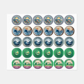 Étiquettes 1. "Cercle of Innovation : Exploration des logos c (Feuille)