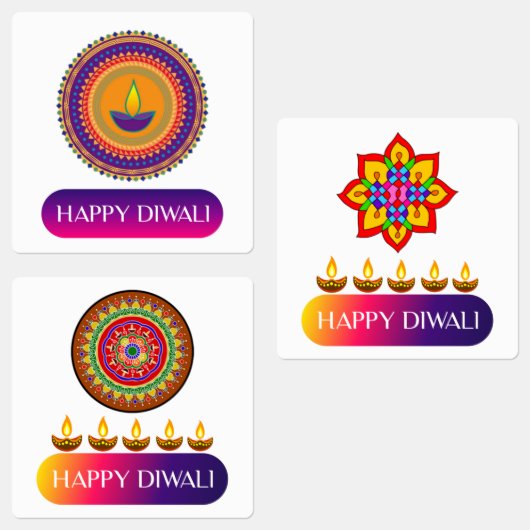 Étiquettes #1.Joyeux Diwali, la fête des lumières de l'Inde (Groupe)