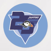 Étiquettes 25e saison des Puffins (Design 1)