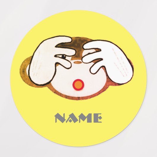 Étiquettes 3 singes (Design 2)