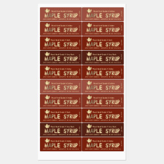 Étiquettes 40 MAPLE GRADE LABELS in 4 SYRUP COLORS (10 each)