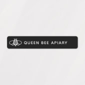 Étiquettes 96 Black Tamper-proof Seal Honey Jar de sécurité (Design 1)