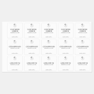 Étiquettes à bougie étanche sur mesure - Plusieurs