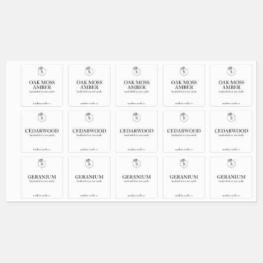 Étiquettes à bougie étanche sur mesure - Plusieurs (Feuille)