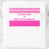 Étiquettes à Customiser, Candy Pink Motif géométri (Sac)