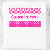 Étiquettes à Customiser, Candy Pink Motif géométri (Sac)