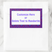 Étiquettes à Customiser, chic violet et Motif bleu (Sac)