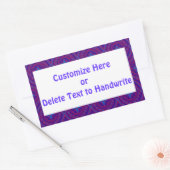 Étiquettes à Customiser, chic violet et Motif bleu (Enveloppe)