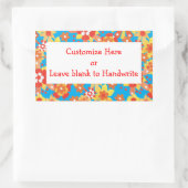 Étiquettes à Customiser, Ditsy Orange Floral (Sac)