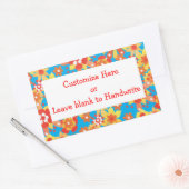 Étiquettes à Customiser, Ditsy Orange Floral (Enveloppe)