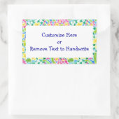 Étiquettes à Customiser, Pretty Primroses Motif (Sac)