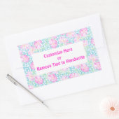 Étiquettes à Customiser, Roses roses, Papillons bl (Enveloppe)