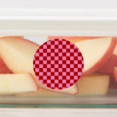Étiquettes à damiers rouge et rose chaud (Apposé)