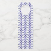 ÉTIQUETTES À FIL LONG EN TRICOT LIGNE BLEUE (Dos)