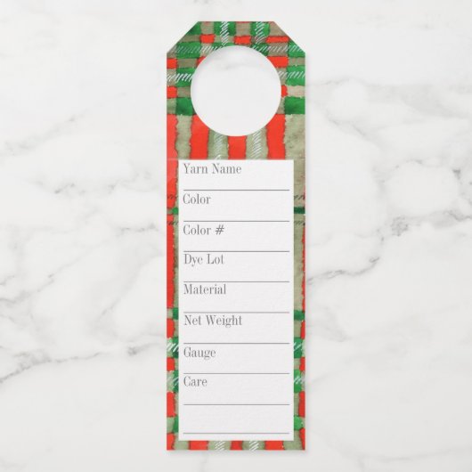 ÉTIQUETTES À FIL ROUGE SCOTT TARTAN 2,25"x7" (Devant)