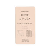 Étiquettes à l'huile cosmétique / Bouteille à gout (Devant)