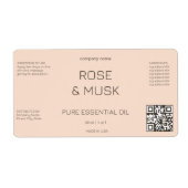 Étiquettes à l'huile cosmétique / Bouteille à gout (Devant)