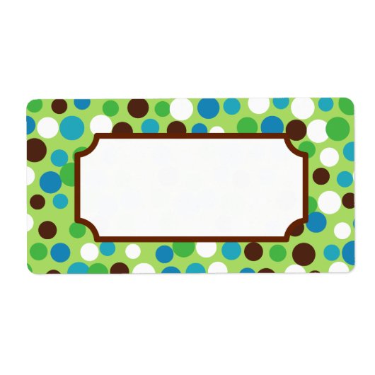 Étiquettes à points verts amusants (Devant)