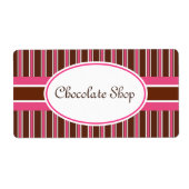 Étiquettes à rayures au chocolat noir (Devant)