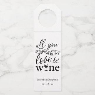 Étiquettes à suspendre pour l'amour et le vin, éti