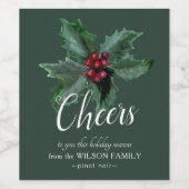 Étiquettes à vin personnalisables avec Elegant Hol (Étiquettes simples)