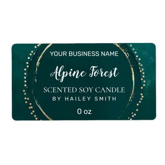 Étiquettes Abstraits De Chandelles De Soja Vert Et (Devant)